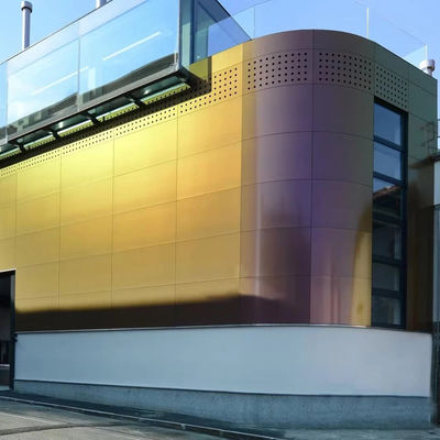 kaufen Perforierte Metall-Aluminiumfolie mit Anodisierungsoberflächenbeschichtung oder Pulverbeschichtung für Vorhangwandverkleidungen online manufacture