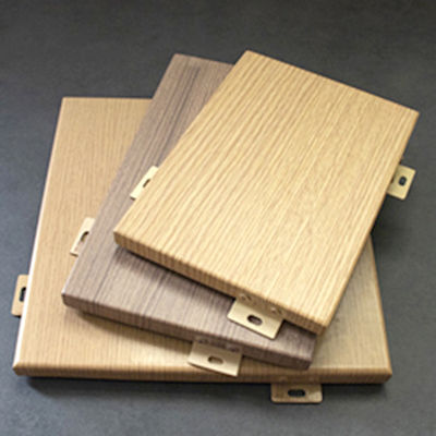 PVDF-beschichtete Wandplatten aus Aluminium Holzfarbe für Innen- und Außendekoration