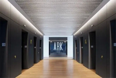 Bürogebäude Aluminiumfurnier Vorhangwand Hohe Festigkeit und Leichtgewicht